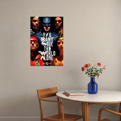 Justice League Superheroes Movie Spiderman Superman Poster Wall Art Print Home Wall Decor