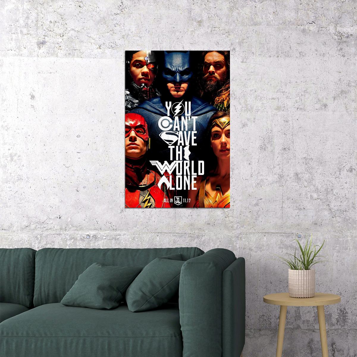 Justice League Superheroes Movie Spiderman Superman Poster Wall Art Print Home Wall Decor