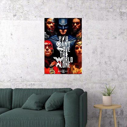 Justice League Superheroes Movie Spiderman Superman Poster Wall Art Print Home Wall Decor