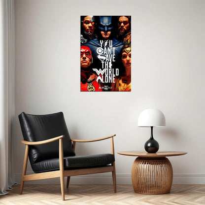 Justice League Superheroes Movie Spiderman Superman Poster Wall Art Print Home Wall Decor