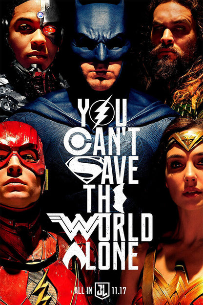 Justice League Superheroes Movie Spiderman Superman Poster Wall Art Print Home Wall Decor