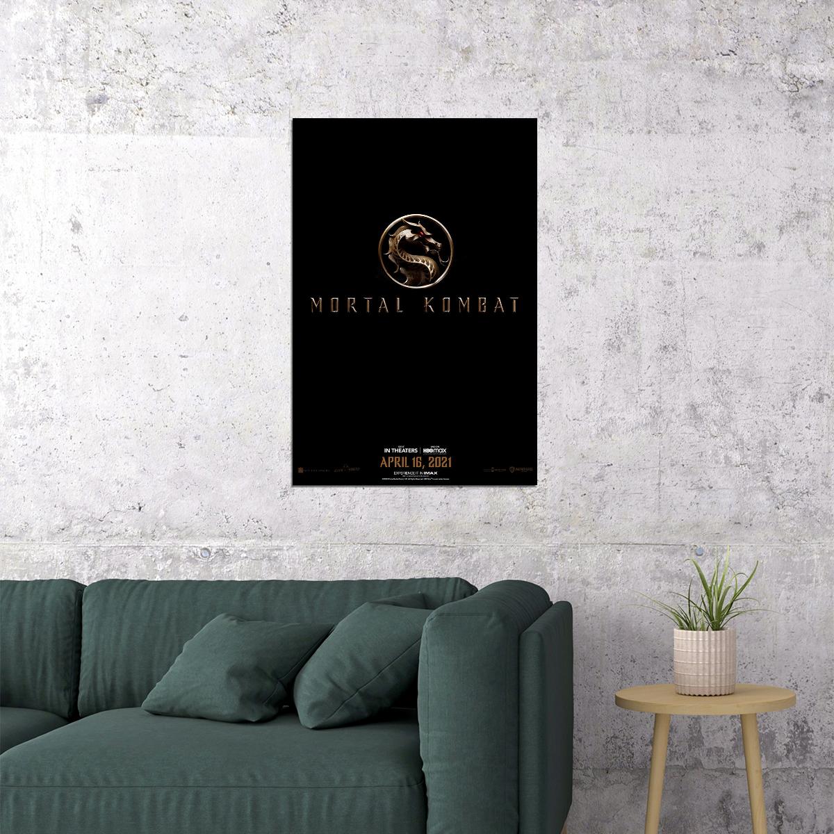 Mortal Kombat The Only Option Is To Win 2021 Battle Movie Poster Wall Art Print Home Wall Decor