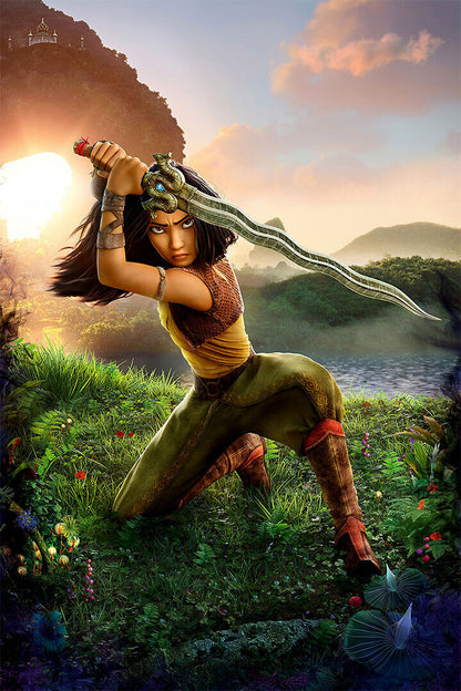 Raya And The Last Dragon Collectible Movie Sward Poster Wall Art Print Home Wall Decor