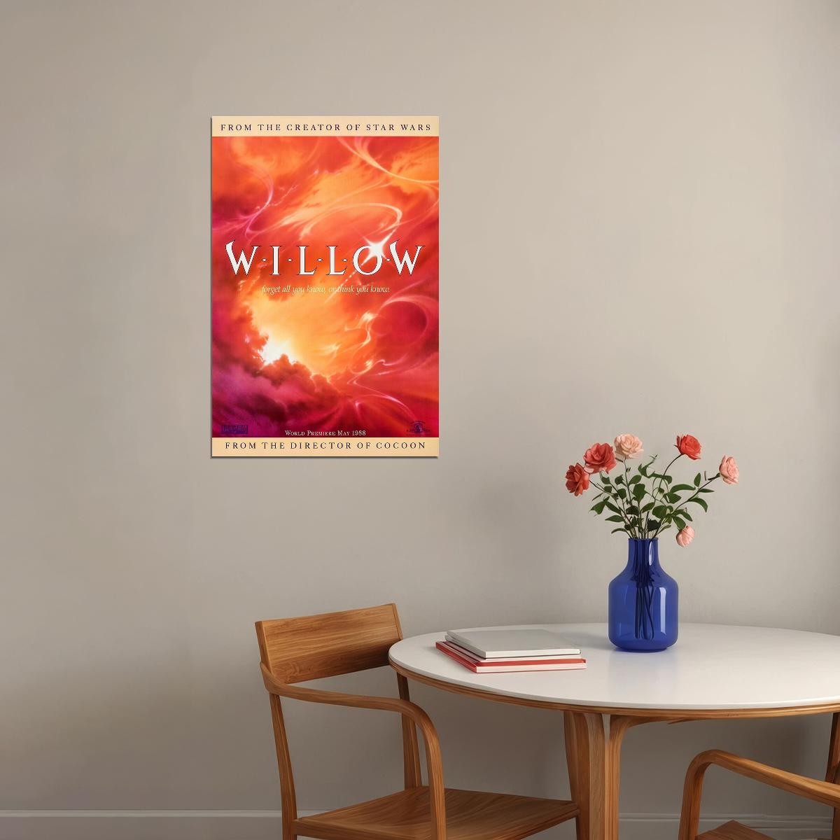 Willow 1988 Fantasy Adventure Movie Val Kilmer Poster Wall Art Print Home Wall Decor
