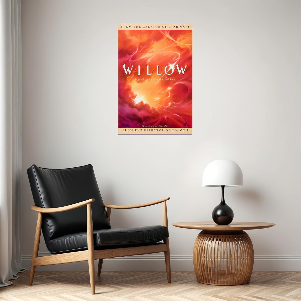 Willow 1988 Fantasy Adventure Movie Val Kilmer Poster Wall Art Print Home Wall Decor