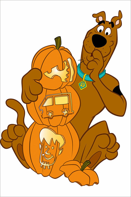 Scooby Doo Happy Halloween Pumpkin Cartoon Poster Wall Art Print Home Wall Decor