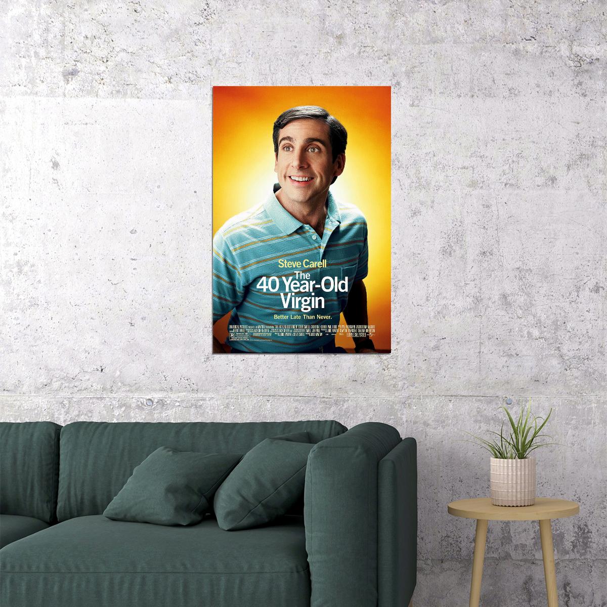 40 Years Old Virgin Comedy Movie Carell Poster Wall Art Print Home Wall Decor