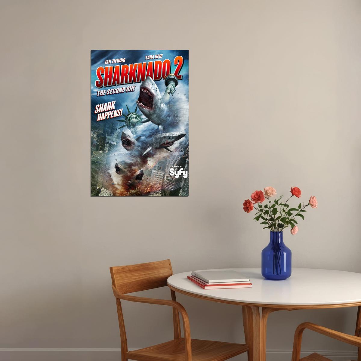 Sharknado 2 Tv Movie Poster Wall Art Print Home Wall Decor