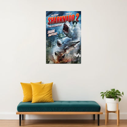 Sharknado 2 Tv Movie Poster Wall Art Print Home Wall Decor