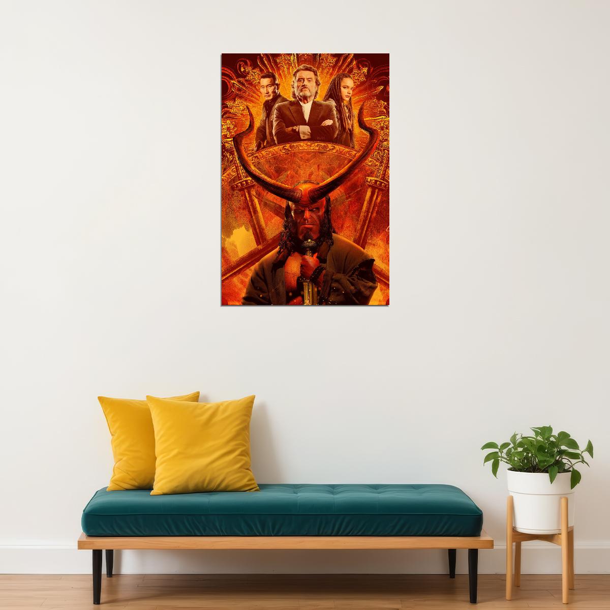 Hellboy Little Baby Devil Superhero Movie Poster Wall Art Print Home Wall Decor