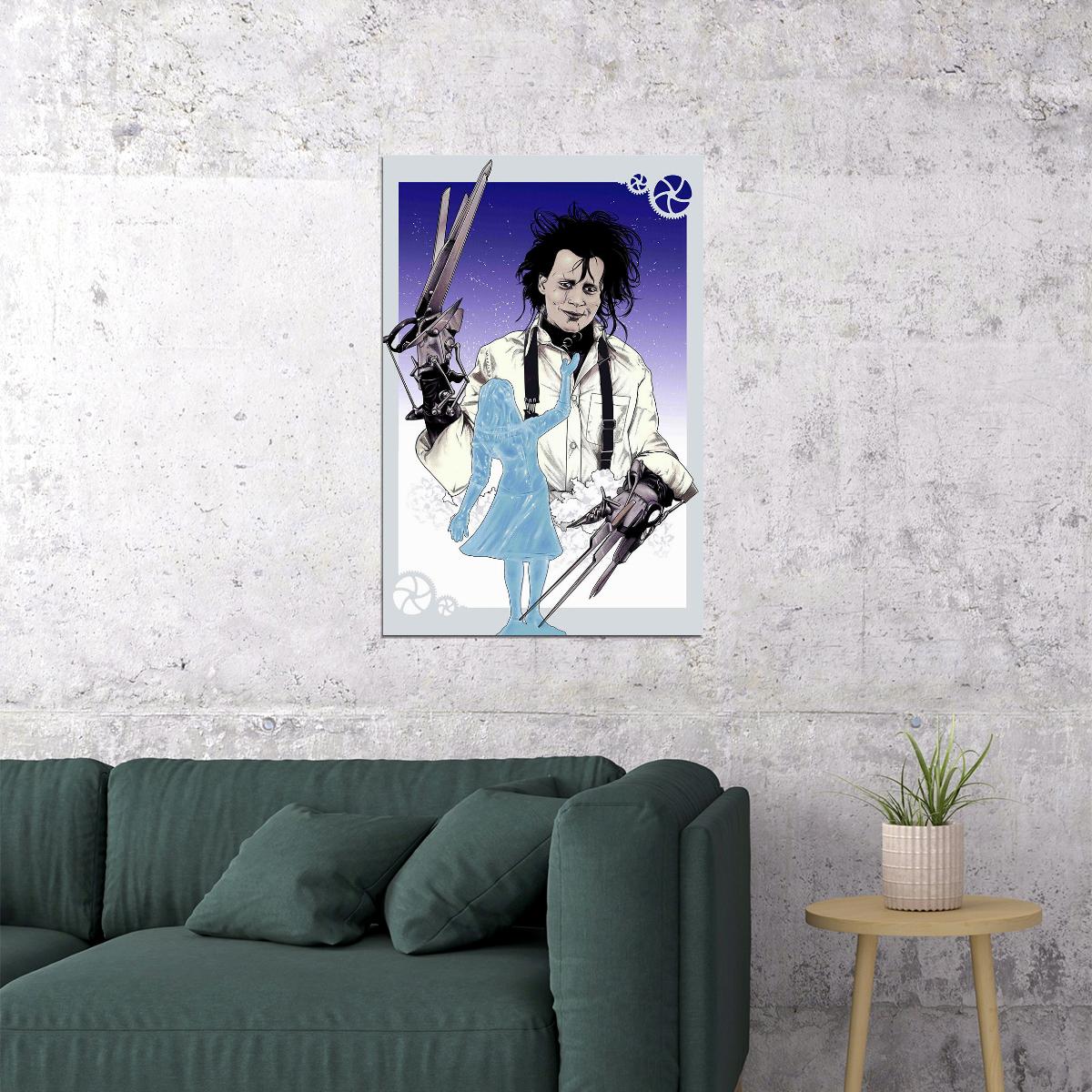 Edward Scissorhands Romance Fantasy Movie Poster Wall Art Print Home Wall Decor