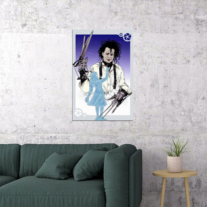 Edward Scissorhands Romance Fantasy Movie Poster Wall Art Print Home Wall Decor