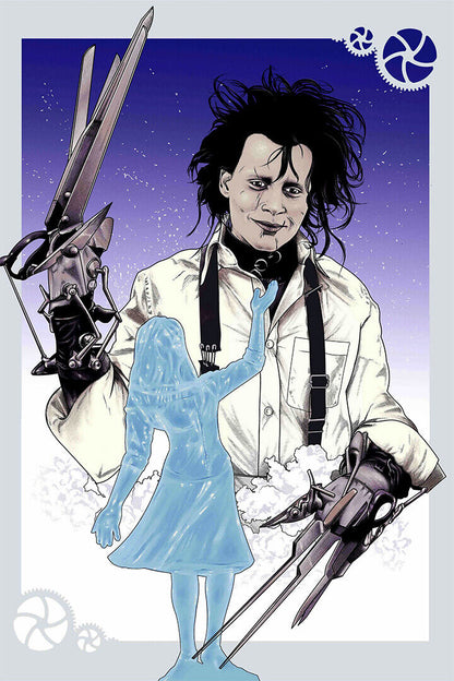 Edward Scissorhands Romance Fantasy Movie Poster Wall Art Print Home Wall Decor