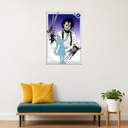 Edward Scissorhands Romance Fantasy Movie Poster Wall Art Print Home Wall Decor
