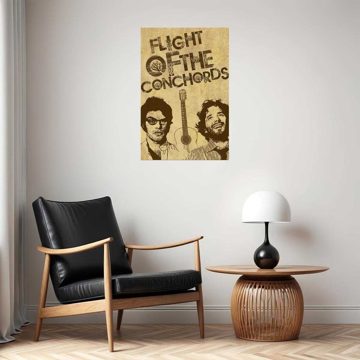 Flight Of The Conchords Comedians Music Duo Poster Wall Art Print Home Wall Decor