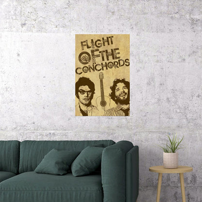 Flight Of The Conchords Comedians Music Duo Poster Wall Art Print Home Wall Decor