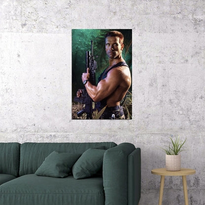 Japanese Predator Movie Arnold Schwarzenegger Poster Wall Art Print Home Wall Decor