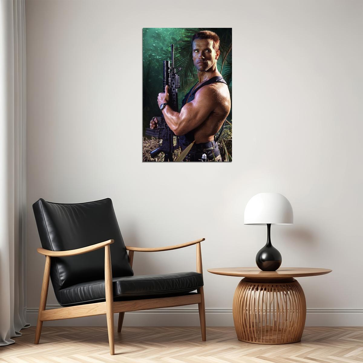Japanese Predator Movie Arnold Schwarzenegger Poster Wall Art Print Home Wall Decor