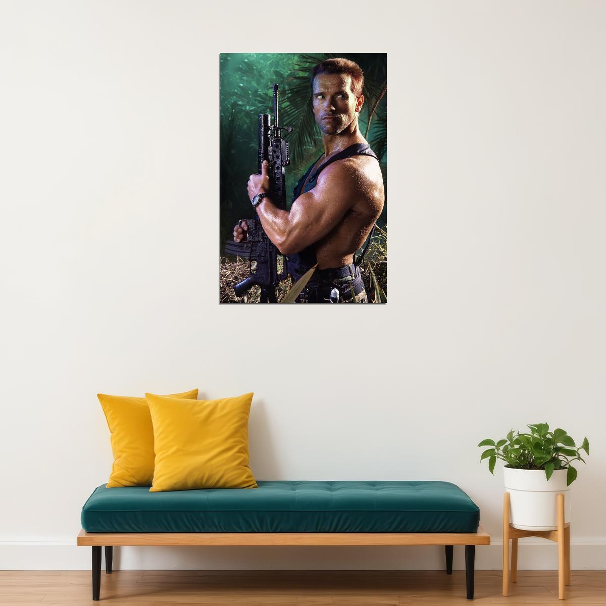Japanese Predator Movie Arnold Schwarzenegger Poster Wall Art Print Home Wall Decor