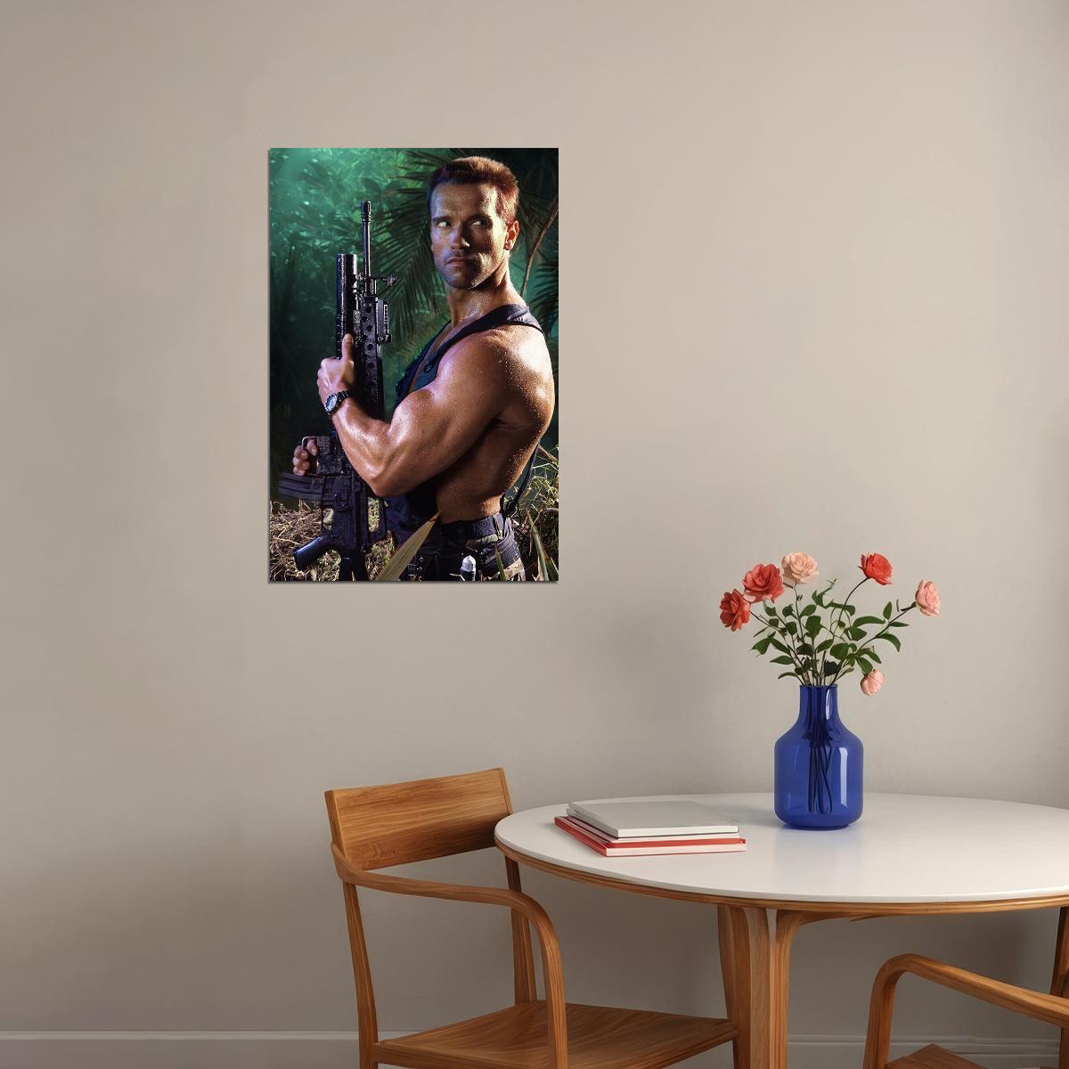 Japanese Predator Movie Arnold Schwarzenegger Poster Wall Art Print Home Wall Decor