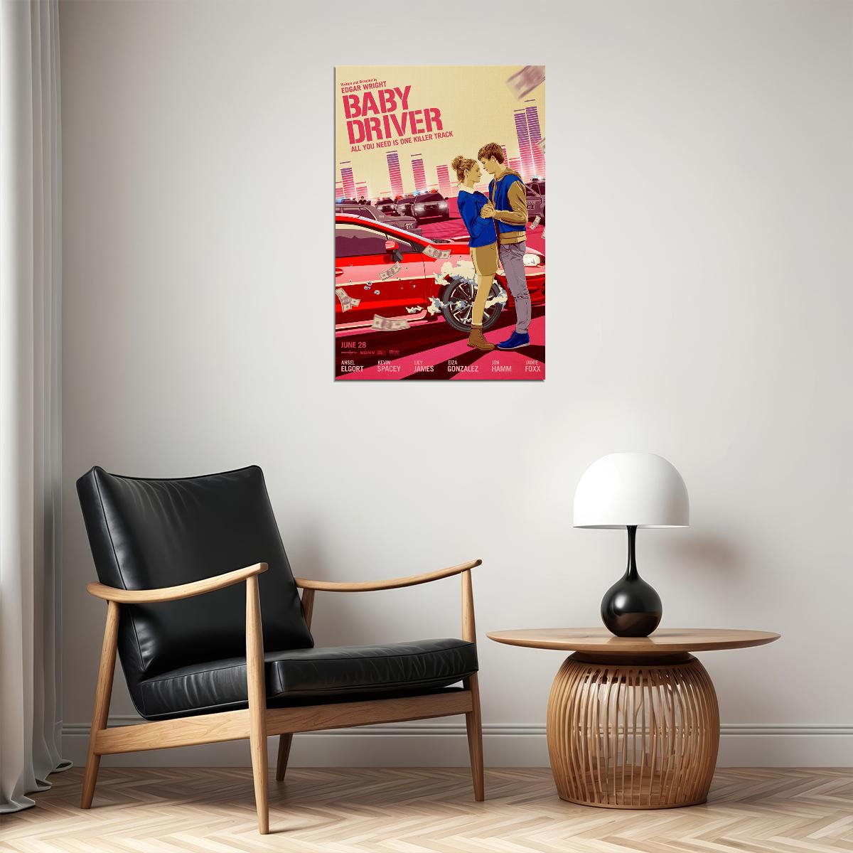Baby Driver Action Crime Movie Poster Wall Art Print Home Wall Decor