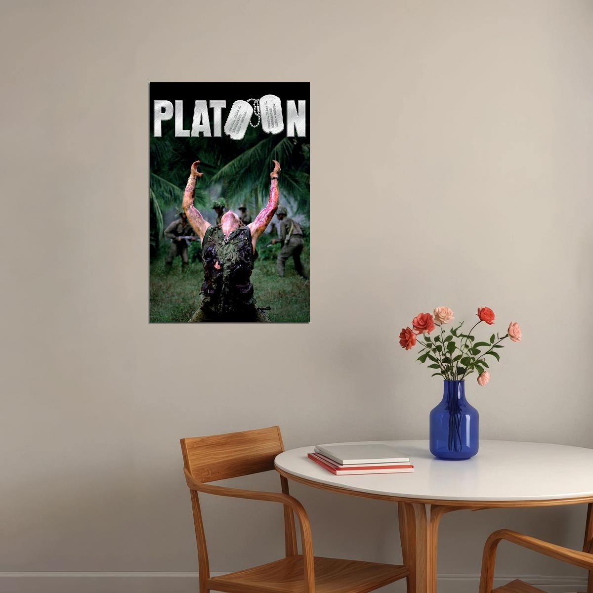 Platoon American War Movie Cover Berenger Dafoe Sheen D Poster Wall Art Print Home Wall Decor