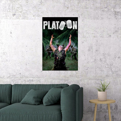 Platoon American War Movie Cover Berenger Dafoe Sheen D Poster Wall Art Print Home Wall Decor