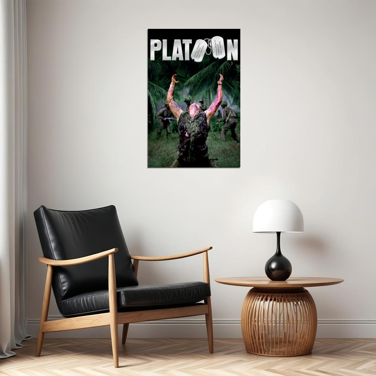 Platoon American War Movie Cover Berenger Dafoe Sheen D Poster Wall Art Print Home Wall Decor
