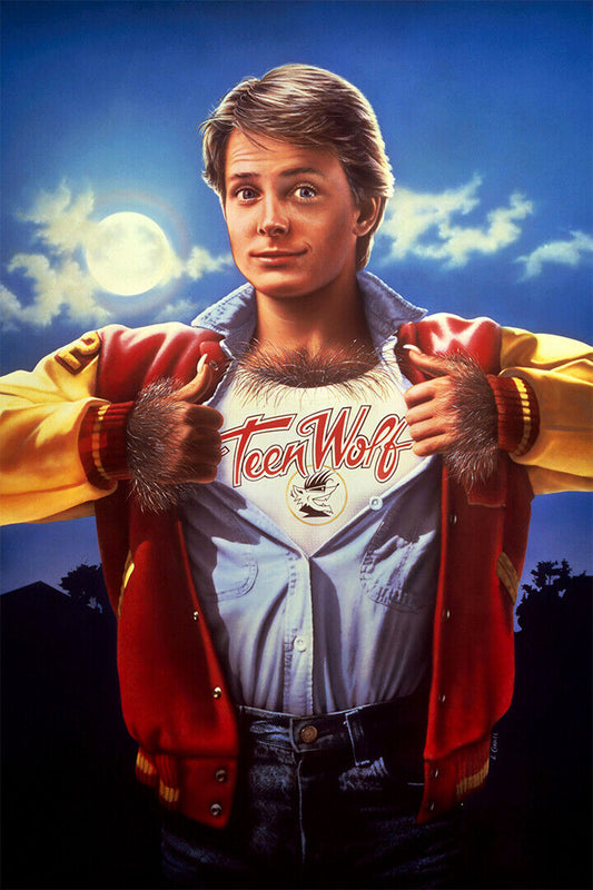 Teen Wolf 1985 Michael J. Fox Movie Cover Poster Wall Art Print Home Wall Decor