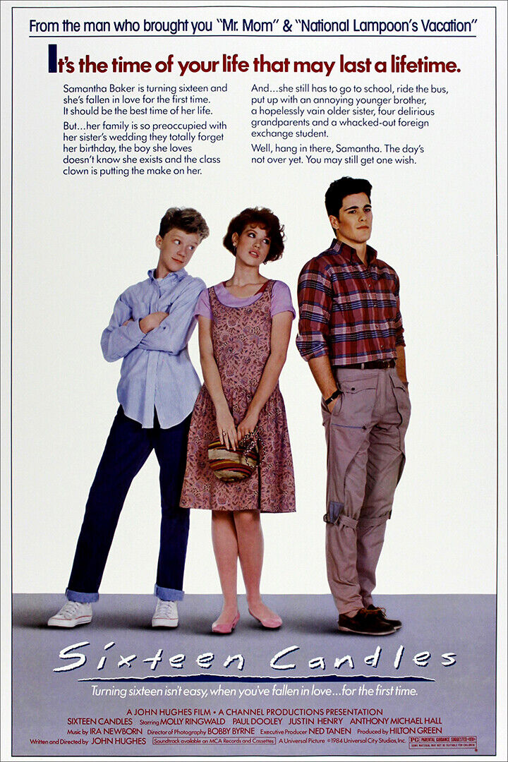 Sixteen Candles Movie American Comedy Poster Wall Art Print Home Wall Decor