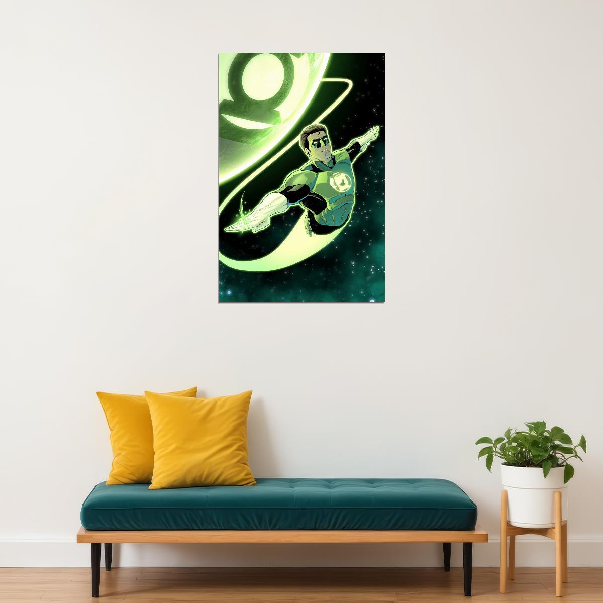 Green Lantern Hal Jordan Transformation Movie Poster Wall Art Print Home Wall Decor