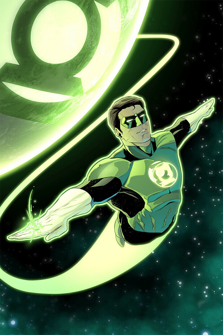 Green Lantern Hal Jordan Transformation Movie Poster Wall Art Print Home Wall Decor