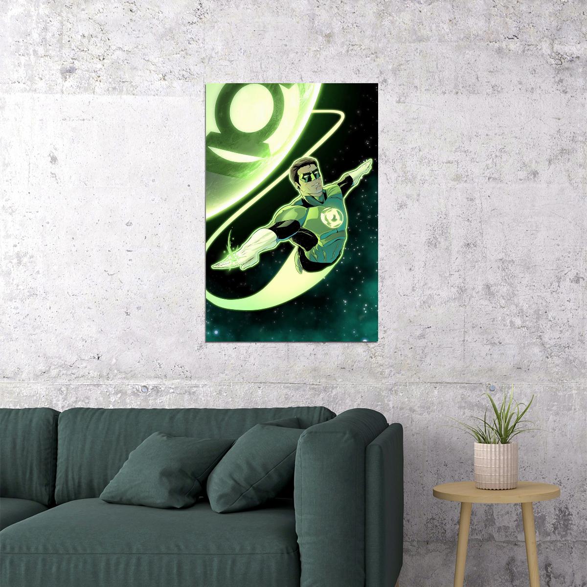 Green Lantern Hal Jordan Transformation Movie Poster Wall Art Print Home Wall Decor