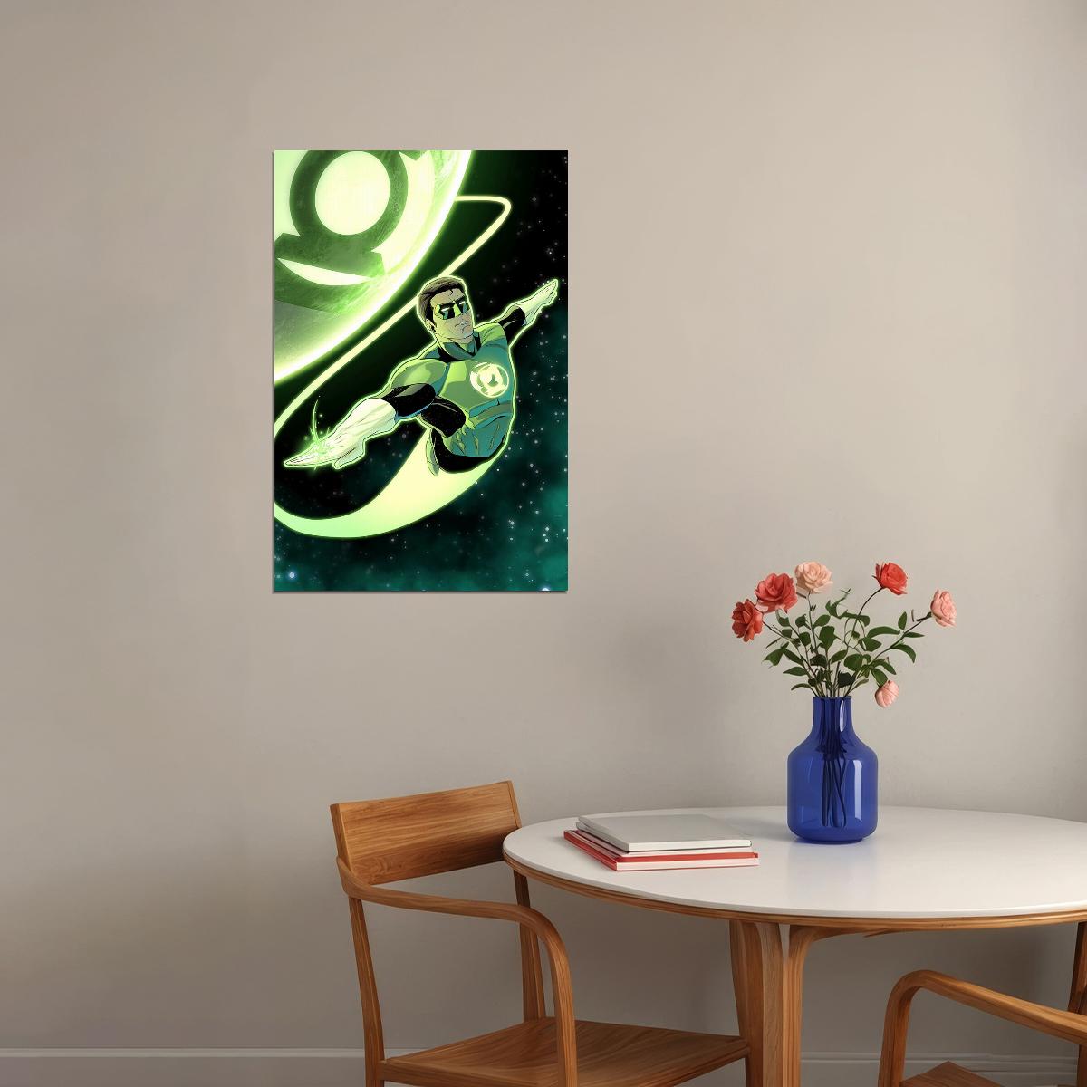 Green Lantern Hal Jordan Transformation Movie Poster Wall Art Print Home Wall Decor