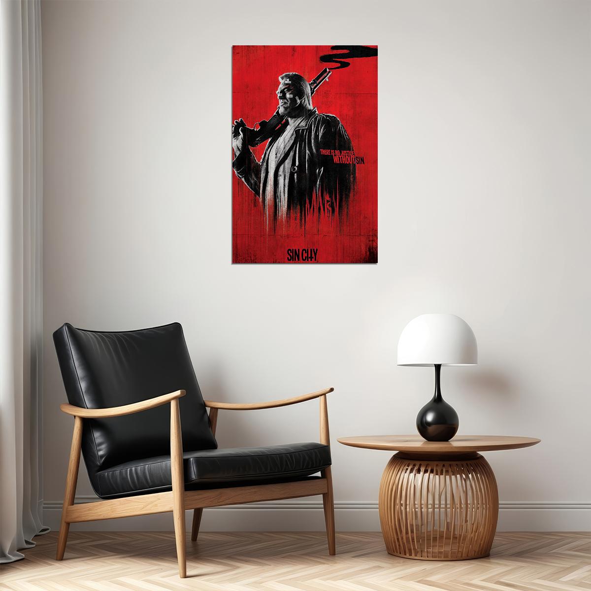 Sin City Marv American Noir Crime 2005 Movie Poster Wall Art Print Home Wall Decor