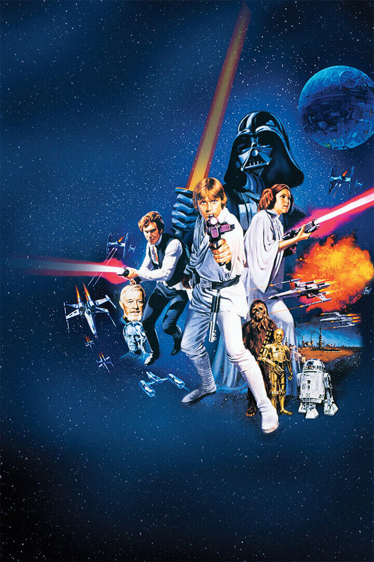 Star Wars Iv A New Hope 1977 Movie George Lucas Poster Wall Art Print Home Wall Decor