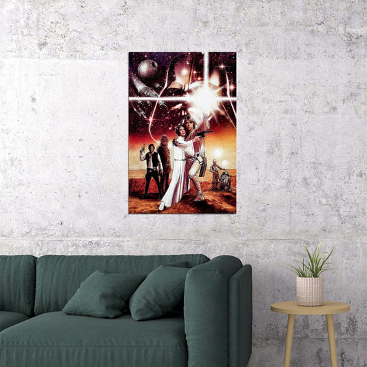 Star Wars Iv A New Hope 1977 Movie Poster Wall Art Print Home Wall Decor