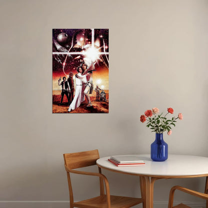 Star Wars Iv A New Hope 1977 Movie Poster Wall Art Print Home Wall Decor