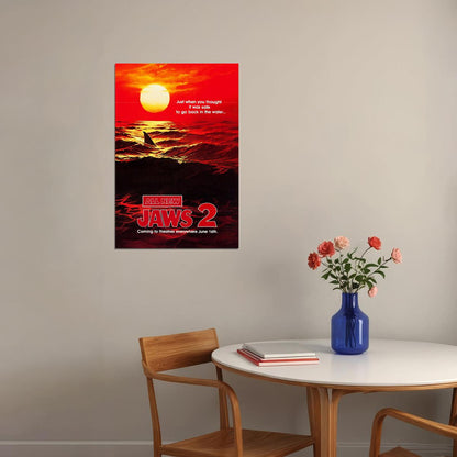 Jaws Movie Steven Spielberg 1974 Adventure Thriller Poster Wall Art Print Home Wall Decor