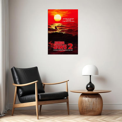 Jaws Movie Steven Spielberg 1974 Adventure Thriller Poster Wall Art Print Home Wall Decor