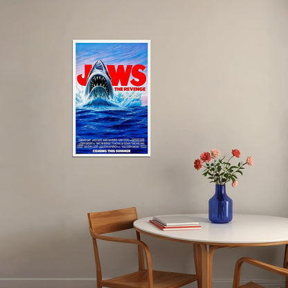 Jaws Movie Steven Spielberg 1974 White Shark Retro Poster Wall Art Print Home Wall Decor