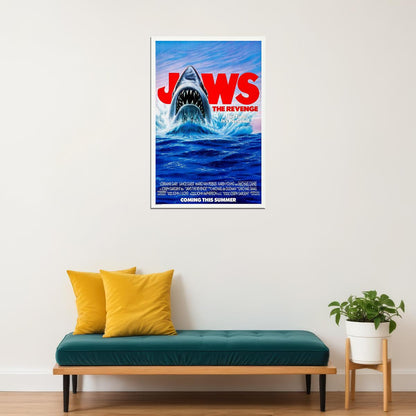 Jaws Movie Steven Spielberg 1974 White Shark Retro Poster Wall Art Print Home Wall Decor