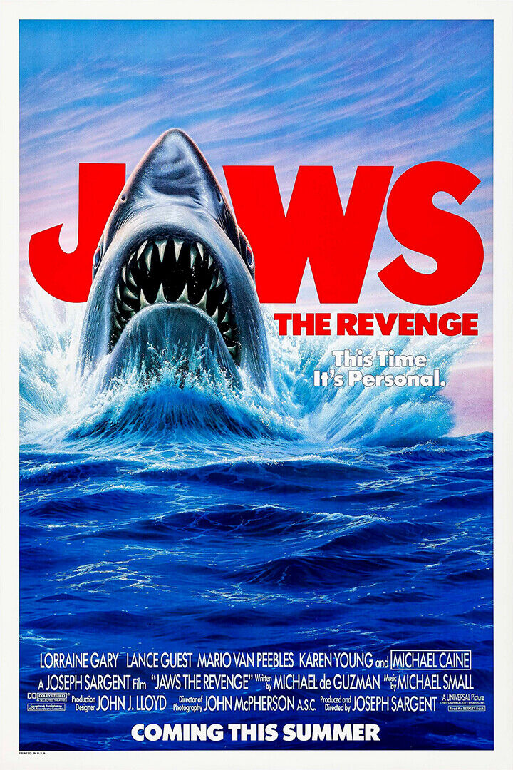 Jaws Movie Steven Spielberg 1974 White Shark Retro Poster Wall Art Print Home Wall Decor