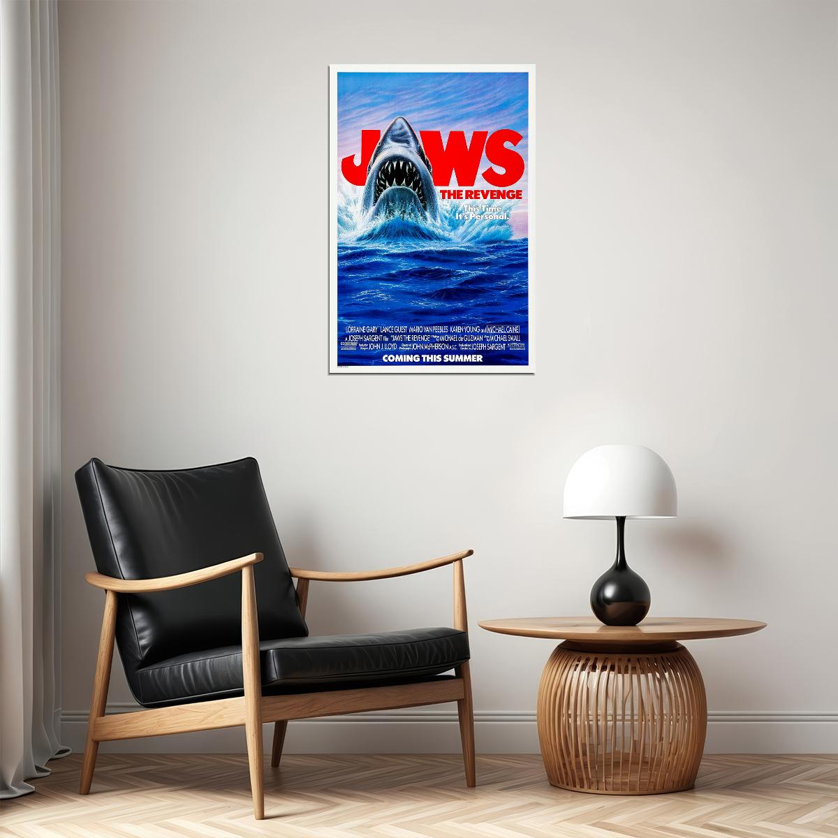 Jaws Movie Steven Spielberg 1974 White Shark Retro Poster Wall Art Print Home Wall Decor