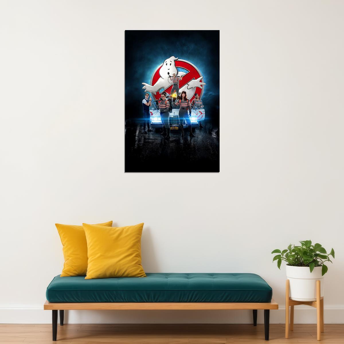 Ghostbusters Movie Scared Ghost Classic Poster Wall Art Print Home Wall Decor