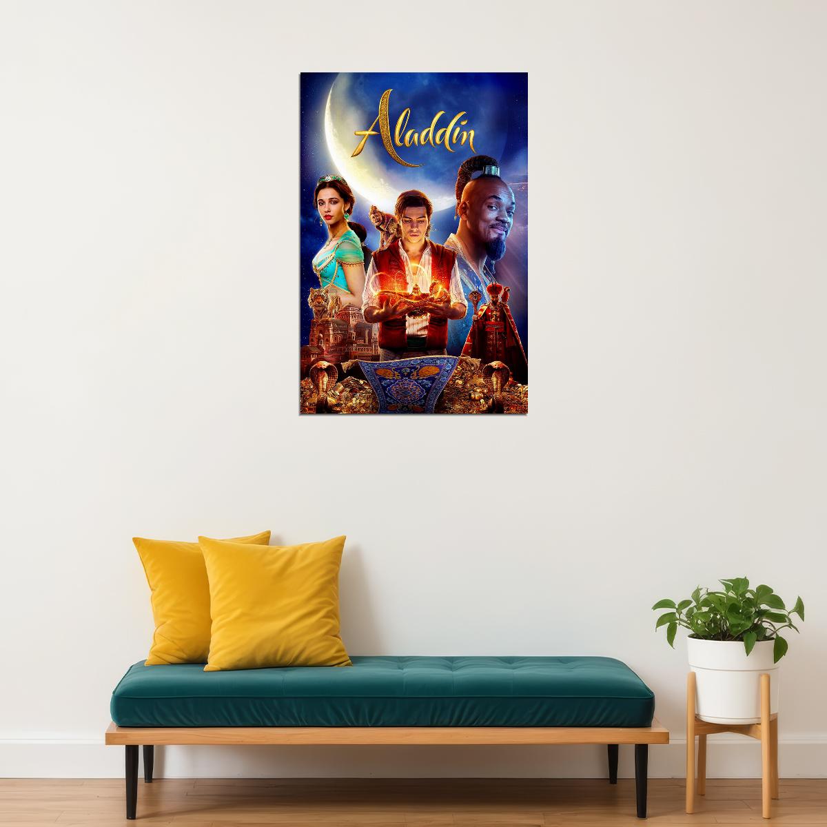 Aladdin Movie 2019 Classic Child Romantic Poster Wall Art Print Home Wall Decor