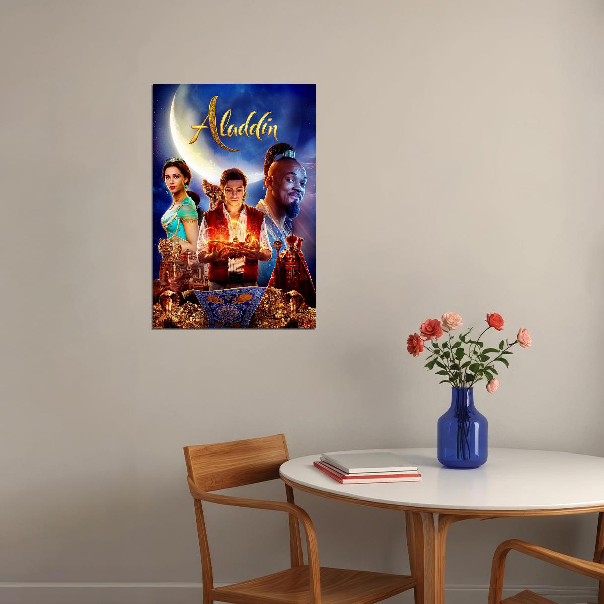 Aladdin Movie 2019 Classic Child Romantic Poster Wall Art Print Home Wall Decor
