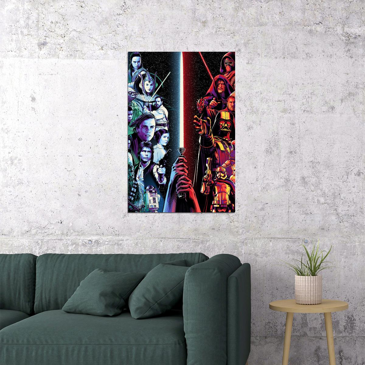 Star Wars I The Phantom Menace Movie Action Poster Wall Art Print Home Wall Decor