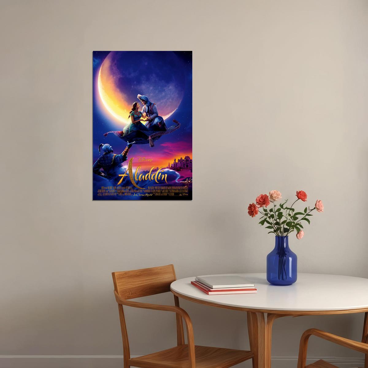 Aladdin Movie 2019 Romantic Classic Disney Poster Wall Art Print Home Wall Decor