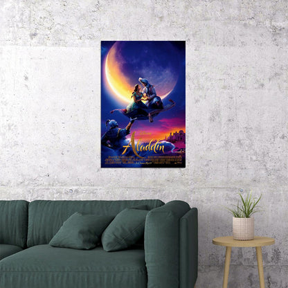 Aladdin Movie 2019 Romantic Classic Disney Poster Wall Art Print Home Wall Decor